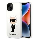 Carcasa Karl Lagerfeld Silicon Ikonik Karl compatibila cu iPhone 14 Plus, Alb 4 - lerato.ro