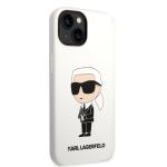 Carcasa Karl Lagerfeld Silicon Ikonik Karl compatibila cu iPhone 14 Plus, Alb 5 - lerato.ro