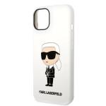 Carcasa Karl Lagerfeld Silicon Ikonik Karl compatibila cu iPhone 14 Plus, Alb 7 - lerato.ro
