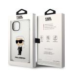 Carcasa Karl Lagerfeld Silicon Ikonik Karl compatibila cu iPhone 14 Plus, Alb 9 - lerato.ro