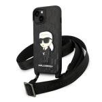 Carcasa Karl Lagerfeld Monogram Ikonik Patch compatibila cu iPhone 14, Negru 3 - lerato.ro