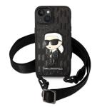 Carcasa Karl Lagerfeld Monogram Ikonik Patch compatibila cu iPhone 14, Negru 2 - lerato.ro