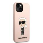 Carcasa Karl Lagerfeld Silicon Ikonik Karl compatibila cu iPhone 14 Plus, Roz 5 - lerato.ro