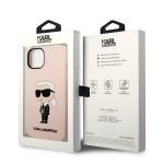 Carcasa Karl Lagerfeld Silicon Ikonik Karl compatibila cu iPhone 14 Plus, Roz 9 - lerato.ro