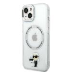 Carcasa Karl Lagerfeld Iconic Karl and Choupette cu Magsafe compatibila cu iPhone 14 Plus, Transparent 3 - lerato.ro