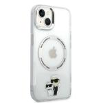 Carcasa Karl Lagerfeld Iconic Karl and Choupette cu Magsafe compatibila cu iPhone 14 Plus, Transparent 5 - lerato.ro