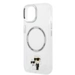 Carcasa Karl Lagerfeld Iconic Karl and Choupette cu Magsafe compatibila cu iPhone 14 Plus, Transparent 7 - lerato.ro