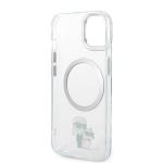 Carcasa Karl Lagerfeld Iconic Karl and Choupette cu Magsafe compatibila cu iPhone 14 Plus, Transparent 8 - lerato.ro
