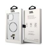 Carcasa Karl Lagerfeld Iconic Karl and Choupette cu Magsafe compatibila cu iPhone 14 Plus, Transparent 9 - lerato.ro