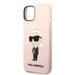 Carcasa Karl Lagerfeld Silicon Ikonik Karl cu MagSafe compatibila cu iPhone 14 Plus, Roz 7 - lerato.ro