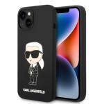 Carcasa Karl Lagerfeld Silicon Ikonik Karl cu MagSafe compatibila cu iPhone 14 Plus, Negru 4 - lerato.ro