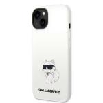Carcasa Karl Lagerfeld Silicon Choupette cu MagSafe compatibila cu iPhone 14 Plus, Alb 3 - lerato.ro