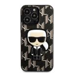 Carcasa Karl Lagerfeld Monogram Ikonik Patch compatibila cu iPhone 13 / 13 Pro, Negru 2 - lerato.ro