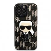 Carcasa Karl Lagerfeld Monogram Ikonik Patch compatibila cu iPhone 13 / 13 Pro, Negru