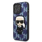 Carcasa Karl Lagerfeld Monogram Ikonik Patch compatibila cu iPhone 13 / 13 Pro, Albastru 3 - lerato.ro