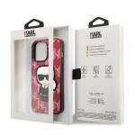 Carcasa Karl Lagerfeld Monogram Ikonik Patch compatibila cu iPhone 13 / 13 Pro, Rosu 9 - lerato.ro