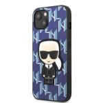 Carcasa Karl Lagerfeld Monogram Ikonik Patch compatibila cu iPhone 13, Albastru 3 - lerato.ro