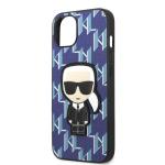 Carcasa Karl Lagerfeld Monogram Ikonik Patch compatibila cu iPhone 13, Albastru 7 - lerato.ro