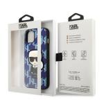 Carcasa Karl Lagerfeld Monogram Ikonik Patch compatibila cu iPhone 13, Albastru 9 - lerato.ro
