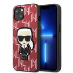 Carcasa Karl Lagerfeld Monogram Ikonik Patch compatibila cu iPhone 13, Rosu 4 - lerato.ro