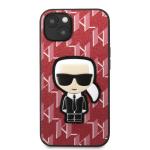 Carcasa Karl Lagerfeld Monogram Ikonik Patch compatibila cu iPhone 13, Rosu 2 - lerato.ro