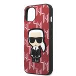 Carcasa Karl Lagerfeld Monogram Ikonik Patch compatibila cu iPhone 13, Rosu 7 - lerato.ro