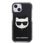Carcasa Karl Lagerfeld Choupette Head compatibila cu iPhone 13, Negru 2 - lerato.ro