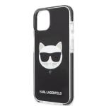 Carcasa Karl Lagerfeld Choupette Head compatibila cu iPhone 13, Negru 7 - lerato.ro