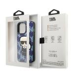 Carcasa Karl Lagerfeld Monogram Ikonik Patch compatibila cu iPhone 13 Pro Max, Albastru 9 - lerato.ro
