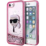 Carcasa Karl Lagerfeld Glitter Karl Head compatibila cu iPhone 7 / 8 / SE 2020/2022, Roz 4 - lerato.ro