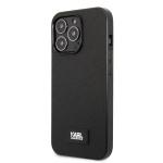 Carcasa Karl Lagerfeld Saffiano Plaque compatibila cu iPhone 13 Pro Max, Negru 3 - lerato.ro