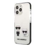 Carcasa Karl Lagerfeld Karl and Choupette compatibila cu iPhone 13 Pro Max, Alb 3 - lerato.ro