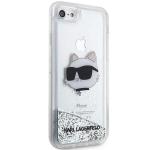 Carcasa Karl Lagerfeld Liquid Glitter Choupette Head compatibila cu iPhone 7 / 8 / SE 2020/2022, Silver 5 - lerato.ro