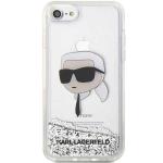 Carcasa Karl Lagerfeld Liquid Glitter Karl Head compatibila cu iPhone 7 / 8 / SE 2020/2022, Silver 2 - lerato.ro