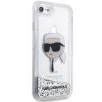 Carcasa Karl Lagerfeld Liquid Glitter Karl Head compatibila cu iPhone 7 / 8 / SE 2020/2022, Silver 5 - lerato.ro