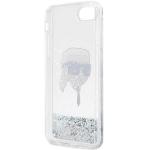 Carcasa Karl Lagerfeld Liquid Glitter Karl Head compatibila cu iPhone 7 / 8 / SE 2020/2022, Silver 8 - lerato.ro