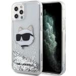 Carcasa Karl Lagerfeld Glitter Choupette Head compatibila cu iPhone 12 Pro / 12, Silver 4 - lerato.ro