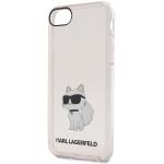 Carcasa Karl LagerfeldI konik Choupette compatibila cu iPhone 7 / 8 / SE 2020/2022, Roz 4 - lerato.ro