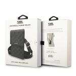 Geanta universala Karl Lagerfeld Monogram Plate, 18.5 x 11.5 x 2 cm, 5 compartimente, Negru 6 - lerato.ro