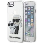 Carcasa Karl LagerfeldI Gliter Karl and Choupette compatibila cu iPhone 7 / 8 / SE 2020/2022, Transparent 6 - lerato.ro