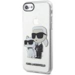 Carcasa Karl LagerfeldI Gliter Karl and Choupette compatibila cu iPhone 7 / 8 / SE 2020/2022, Transparent 3 - lerato.ro