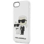 Carcasa Karl LagerfeldI Gliter Karl and Choupette compatibila cu iPhone 7 / 8 / SE 2020/2022, Transparent 4 - lerato.ro