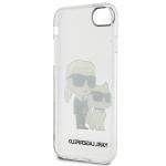 Carcasa Karl LagerfeldI Gliter Karl and Choupette compatibila cu iPhone 7 / 8 / SE 2020/2022, Transparent 5 - lerato.ro