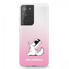 Carcasa Karl Lagerfeld Choupette Fun compatibila cu Samsung Galaxy S21 Ultra, Roz