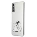Carcasa Karl Lagerfeld Choupette Fun compatibila cu Samsung Galaxy S21 Plus, Transparent 3 - lerato.ro