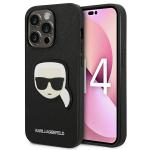 Carcasa Karl Lagerfeld Saffiano Karl Head Patch compatibila cu iPhone 14 Pro, Negru 4 - lerato.ro