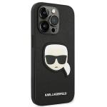 Carcasa Karl Lagerfeld Saffiano Karl Head Patch compatibila cu iPhone 14 Pro, Negru 5 - lerato.ro