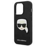 Carcasa Karl Lagerfeld Saffiano Karl Head Patch compatibila cu iPhone 14 Pro, Negru 7 - lerato.ro