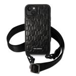 Carcasa Karl Lagerfeld Monogram Plaque Logo Strap compatibila cu iPhone 14 Plus, Negru 2 - lerato.ro
