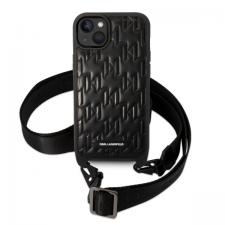 Carcasa Karl Lagerfeld Monogram Plaque Logo Strap compatibila cu iPhone 14 Plus, Negru